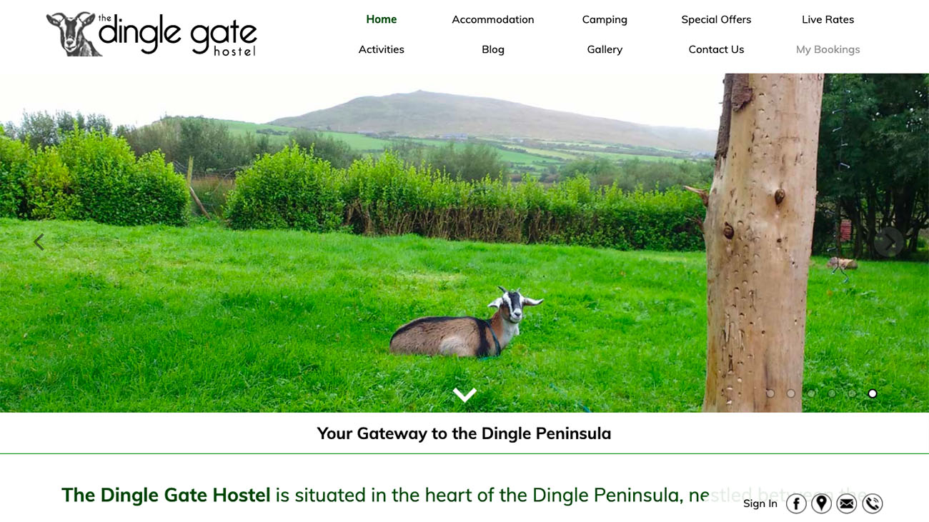 The Dingle Gate Hostel website