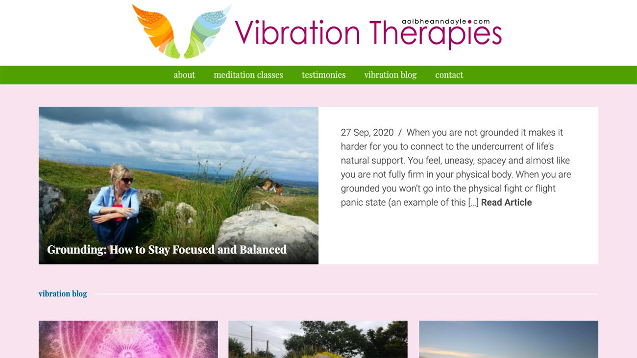 Vibration Therpies (aoibheanndoyle.com website